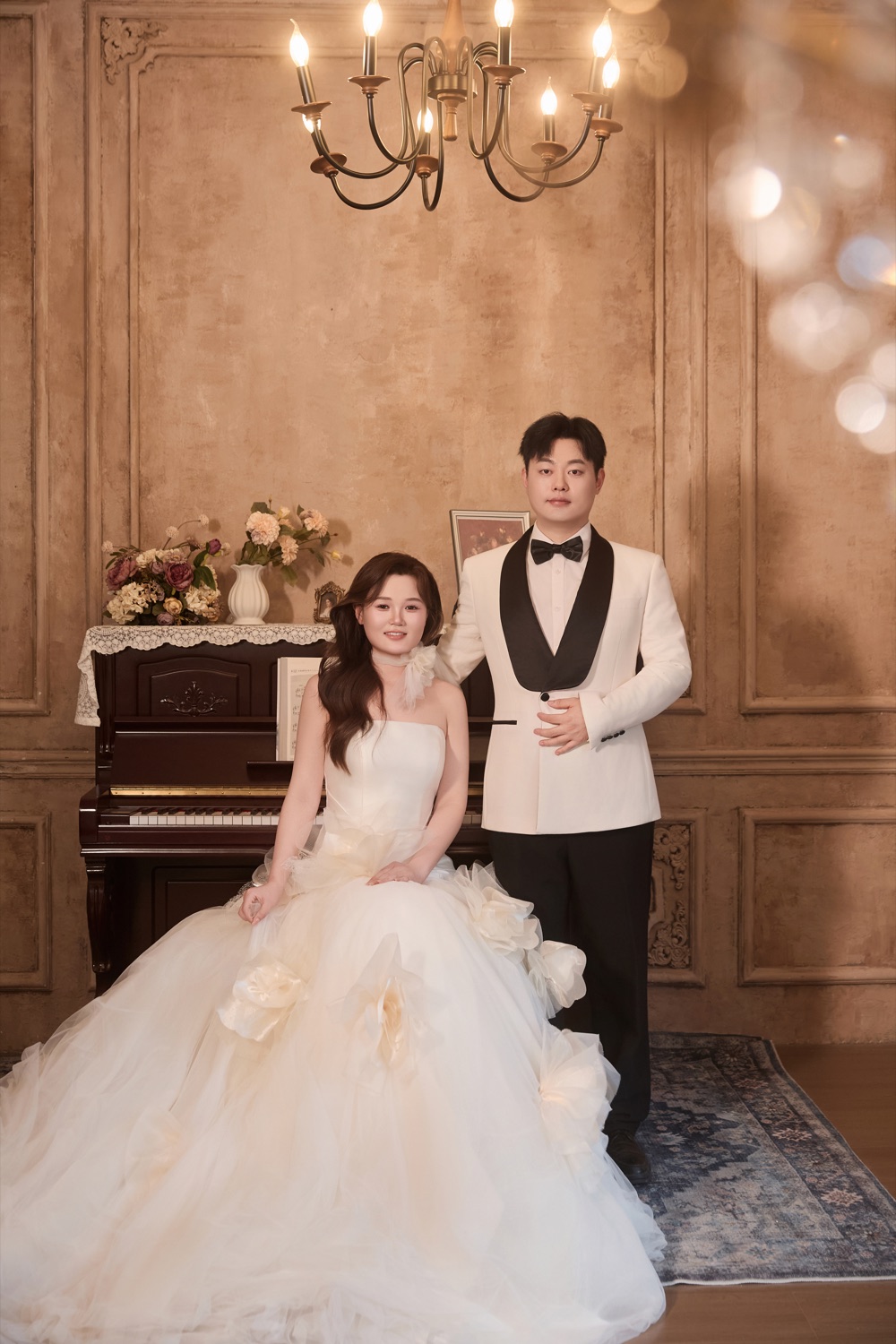 新人的婚纱照